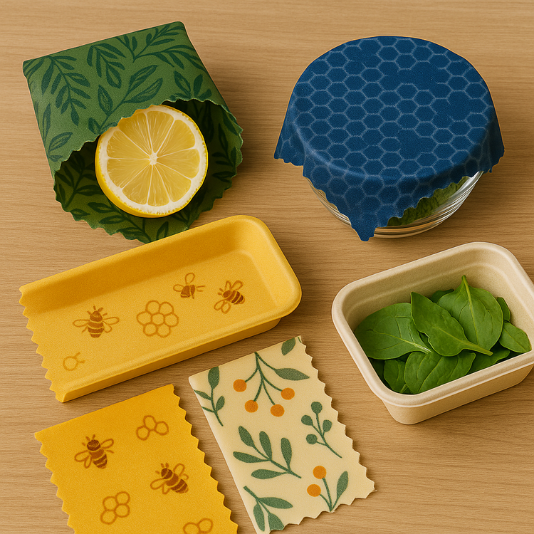 eco-friendly beeswax food wraps as plastic alternative