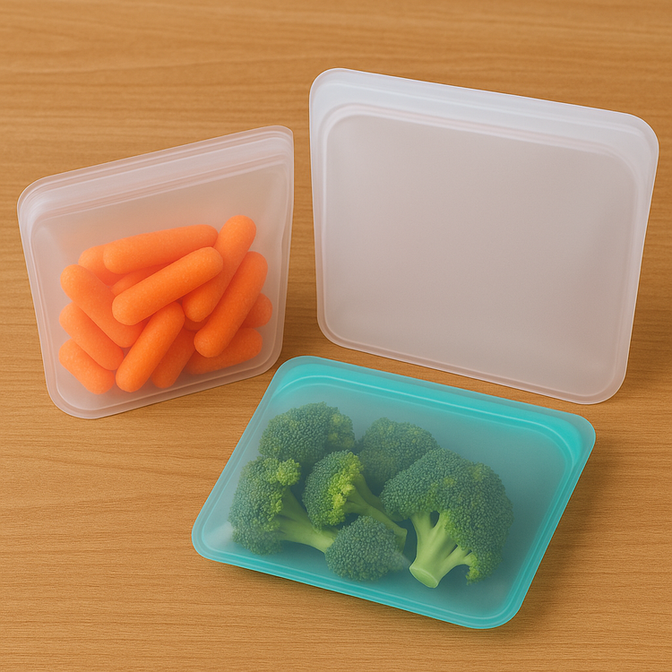 reusable silicone bags for food storage and freezing