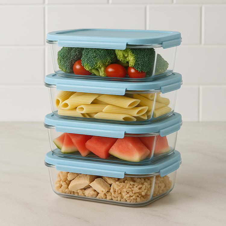 stackable food storage containers for meal prep organization