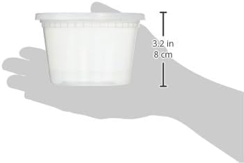 Mr Miracle 16 oz Clear Deli Containers with Lids. Pack of 12. Airtight Reusable Plastic Food and Multi-Purpose Containers. Microwave, Freezer and Dishwasher Safe