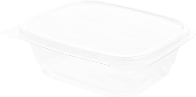 Restaurantware Thermo Tek 12 Ounce Deli Food Containers 100 Anti-Fog Hinged Lid Containers - Freezable Rectangle Clear Plastic To Go Food Containers Disposable