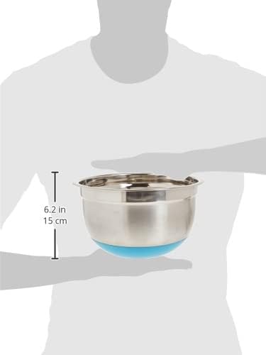 ExcelSteel 3-Quart Stainless Steel Non Skid Base Mixing Bowl
