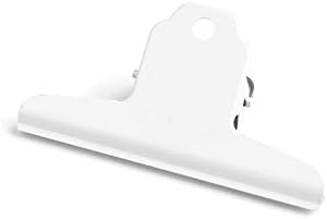 4 Inch Large Bulldog Clip, 10 Pack Stainless Steel File Money Binder Clips, Clamps, Metal Food Bag Paper Clips for Home Office School Supplies (White)