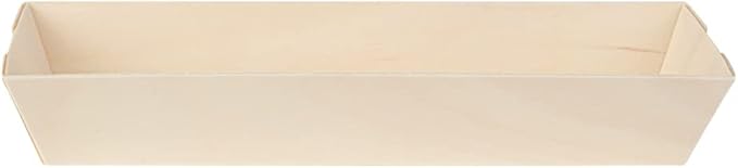 Restaurantware Taipei 9 Ounce Food Containers 100 Rectangle Wooden Bento Boxes - Lids Sold Separately Grease Impermeable Poplar To Go Boxes Disposable Serve Noodles Dumplings And More