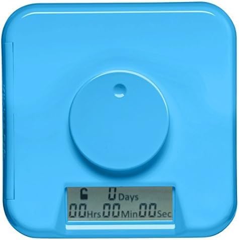 Kitchen Safe XL: Time Locking Container (Blue Lid + White Base) - 10.4" Height