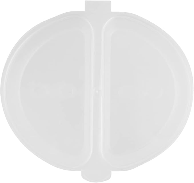 Restaurantware Futura 4 Ounce Snack Containers 100 Microwavable Sauce Containers - 2 Compartments Hinged Lid Clear Plastic Portion Cups For Condiments Or Dips