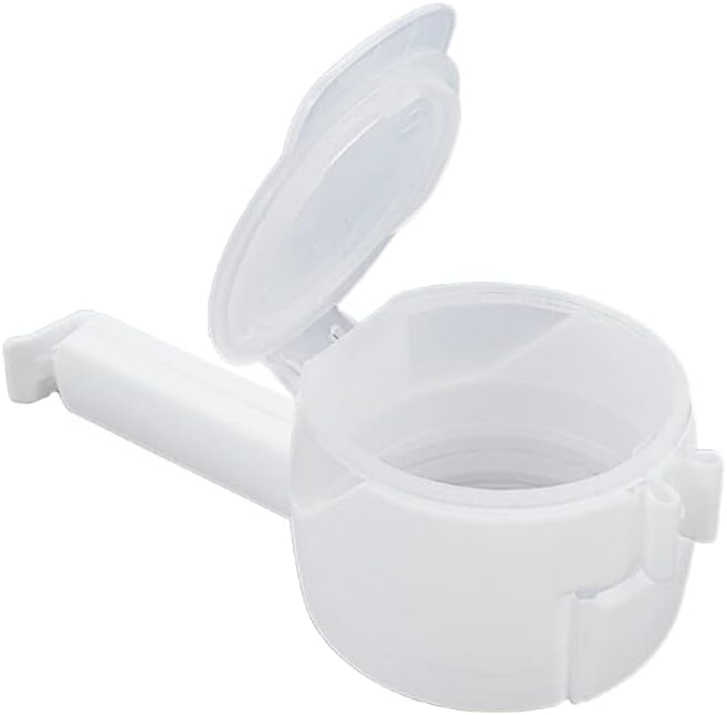 Sscon 4Pcs Food Storage Sealing Clips Plastic Food Bags Clips with Pour Spouts for Snack,White
