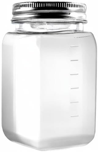 novelinks 16 Ounce Clear Plastic Jars Containers With Screw On Lids - Refillable Round Empty Plastic Slime Storage Containers for Kitchen & Household Storage - BPA Free (10 Pack)