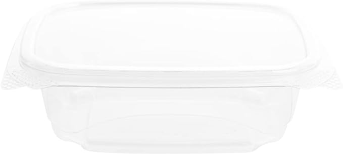 Restaurantware Thermo Tek 12 Ounce Deli Food Containers 100 Anti-Fog Hinged Lid Containers - Freezable Rectangle Clear Plastic To Go Food Containers Disposable