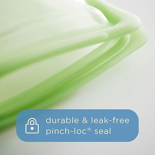 Stasher Premium Silicone Reusable Food Storage Bags 4-Pack Boxed Starter Kit, Clear, Microwave, Sous Vide, Dishwasher, Oven & Freezer Safe, Multi-Use Containers, BPA Free, Leak-free, Eco-friendly