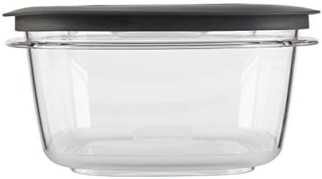 Rubber maid Premier, 5 Cup Premier Flex & Seal Food Storage Set, 3 Tritan Containers, 3 Grey Flex and Seal Lids, 6 Piece Bundle Set Bundle