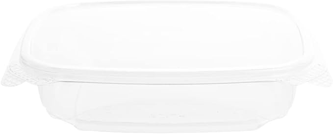 Restaurantware Thermo Tek 24 Ounce Deli Food Containers 100 Anti-Fog Hinged Lid Containers - Freezable Rectangle Clear Plastic To Go Food Containers Disposable