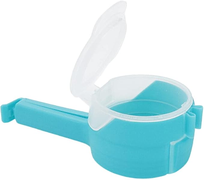 Sscon 4Pcs Food Storage Sealing Clips Plastic Food Bags Clips with Pour Spouts for Snacks Blue