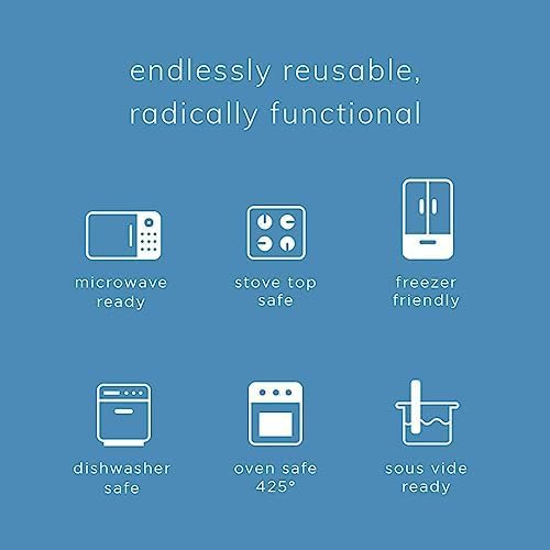 Stasher Premium Silicone Reusable Food Storage Bags 4-Pack Boxed Starter Kit, Clear, Microwave, Sous Vide, Dishwasher, Oven & Freezer Safe, Multi-Use Containers, BPA Free, Leak-free, Eco-friendly
