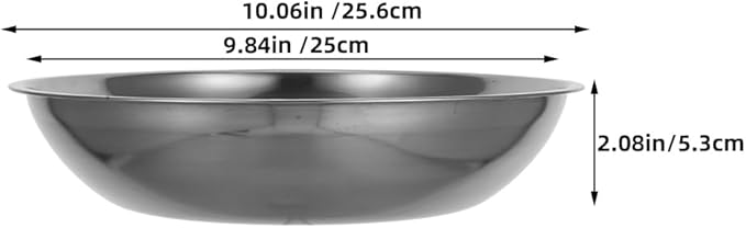 STOBAZA 2pcs Stainless Steel Food Scale Bowl Electronic Scale Tray Digital Scale Weighing Boat for Cooking Baking Kitchen Laboratory Supplies 25cm