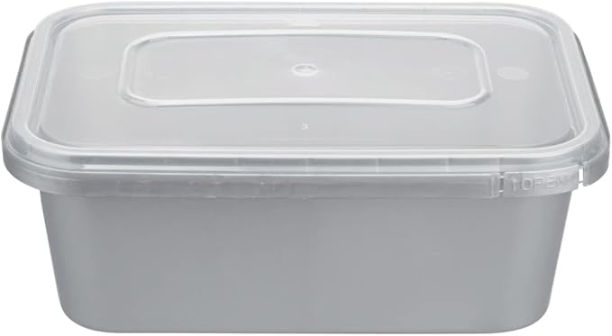 Restaurantware Futura 34.5 Ounce Meal Prep Containers With Lids 100 Tamper-Evident To Go Containers - Microwavable Disposable Silver Plastic Food Containers With Lids For Take Out or Lunches