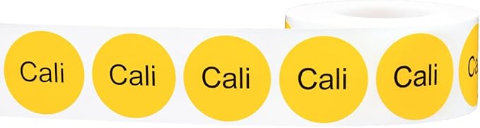 Cali Deli Labels 1 Inch Round Circle Dots 500 Total Stickers