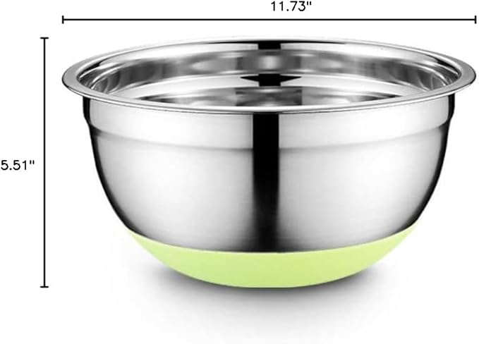 Chef Stainless Steel Mixing Bowls Set with Lids, Airtight Food Storage Bowls for Meal Prep and Baking