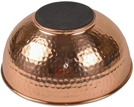 GoCraft Pure Copper Mixing Bowl with Hammered Finish for Salad, Egg Beating, Decorative & Kitchen Serving Purposes - 7.5" (Medium)
