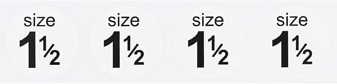 Shoe Size 1 1/2 White Stickers - 3/4 Inch Round, 500 Semi-Gloss Adhesive Labels Per Roll for Retail, Footwear Inventory, and Organization - Made in The USA