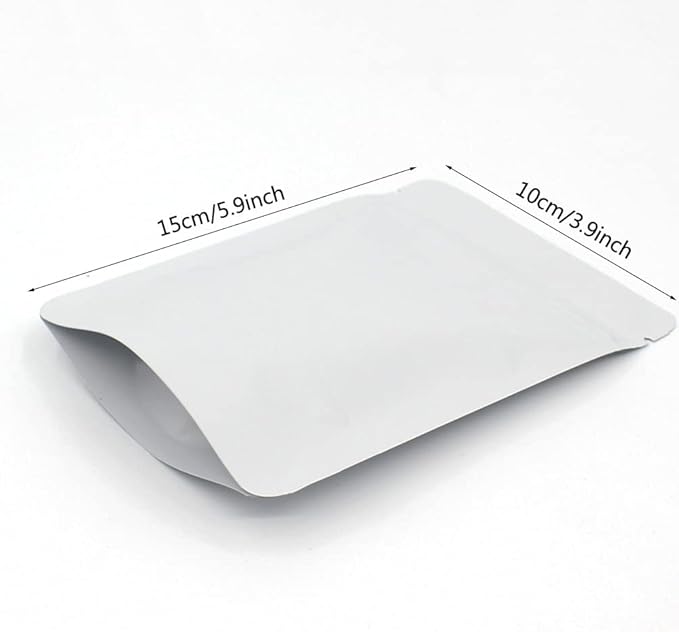 100 Pieces Mylar Bags - 4x6 Inches Mylar Food Storage Bags Resealable Foil Pouch Bags Stand Up Ziplock Bag Bulk (White)