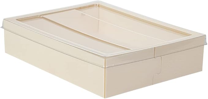Restaurantware LIDS ONLY: Taipei 6.5 x 5 x 0.3 Inch Rectangle Transparent Lids 100 Plastic Lids For 23 Ounce Rectangle Wooden Containers - Containers Sold Separately Clear Plastic To Go Box Lids