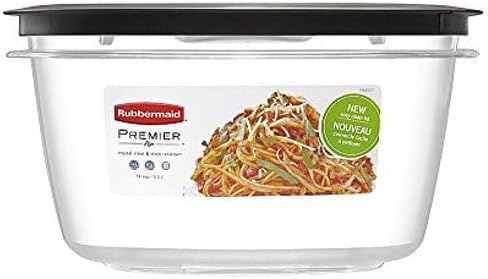 Rubbermaid Premier, 7 Cup Premier Flex & Seal Food Storage Set, 3 Tritan Containers, 3 Grey Flex and Seal Lids, 6 Piece Bundle Set Bundle