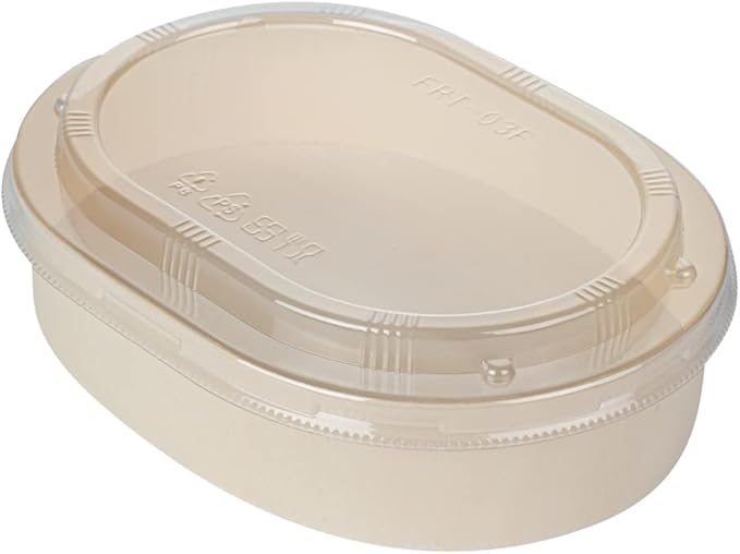 Restaurantware LIDS ONLY: Taipei 7.8 x 6 x 0.8 Inch Oval Transparent Lids 100 Plastic Lids For 38 Ounce Oval Wooden Containers - Containers Sold Separately Clear Plastic To Go Box Lids