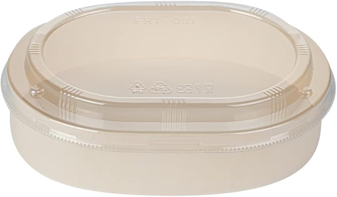 Restaurantware LIDS ONLY: Taipei 7.8 x 6 x 0.8 Inch Oval Transparent Lids 100 Plastic Lids For 38 Ounce Oval Wooden Containers - Containers Sold Separately Clear Plastic To Go Box Lids