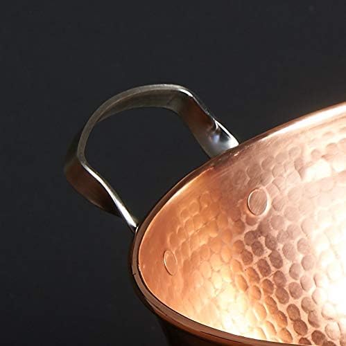Sertodo Copper Mixing Bowl | 2.5 quart capacity, 10-inch diameter | Ergonomic Stainless Steel handle | 100% Pure Copper, Heavy Gauge, Hand Hammered | Whip Eggs Whites to Perfection | NOT for Salads