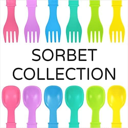 Re-Play Made in USA 20 Oz. Reusable Plastic Bowls, Pack of 6 - Dishwasher and Microwave Safe Bowls for Snacks, Cereals, and Everyday Dining - Durable Toddler Bowl Set 4.75" x 4.75" x 2" - Sorbet