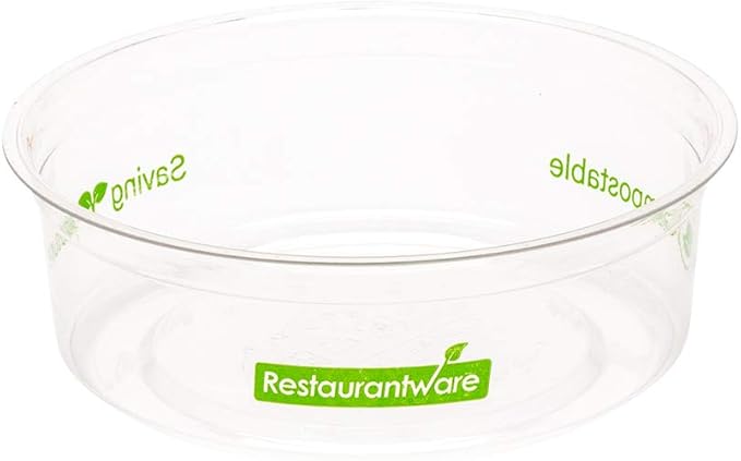 Restaurantware Basic Nature 8 Ounce Deli Containers 50 Meal Prep Containers - Lids Sold Separately PLA Plastic Disposable Food Containers For Holding Snacks Salads And Desserts