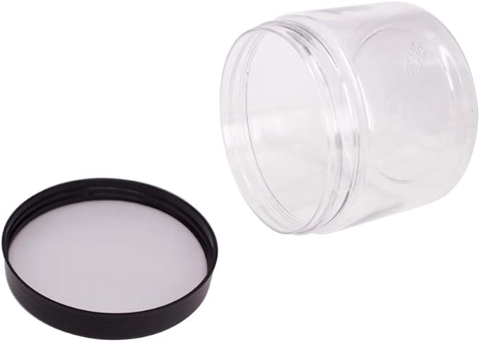 12 Pack 12 oz Plastic Jars With Lids, Extra Labels, 1 Pen, Clear PET Seal Jar for Food Storage,Wide Opening Storage jar For Dry Food, Peanut, Powder, Kitchen & Craft Storage