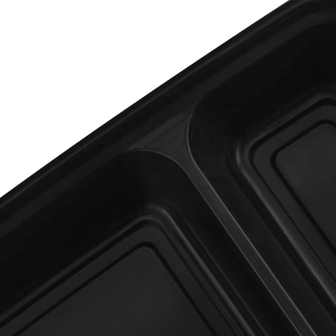 TIYA Takeout Food Containers - 32 oz Bulk 150 Pack with Lids - Plastic Compartment To-Go Boxes - Reusable, Microwavable, Dishwasher Safe - Leak-Proof for Restaurants & Meal Prep - BPA-Free