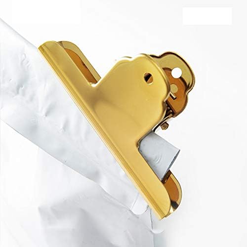4 Inch Large Bulldog Clip, 10 Pack Stainless Steel File Money Binder Clips, Clamps, Metal Food Bag Paper Clips for Home Office School Supplies (Gold)