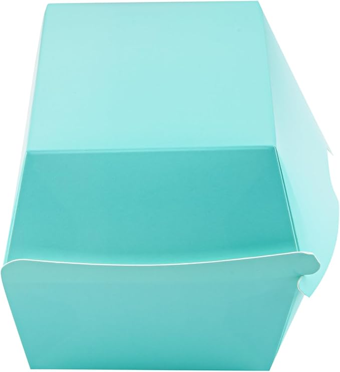Restaurantware Bio Tek 6.7 x 3.5 x 3.5 Inch Clamshell Food Containers 100 Disposable Sandwich Containers - Hinged Lid Tab-Lock Closure Turquoise Paper Hot Dog Containers Durable Greaseproof