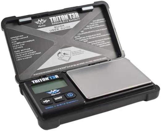 My Weigh Triton T3R 500 Rechargeable Digital Pocket Scale 500g x 0.01g Black