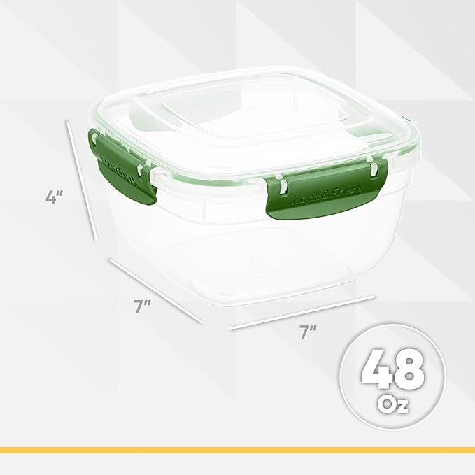 Superio Food Storage Container, 48 oz, Green