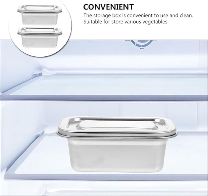 2Pcs Ice Cream Storage Containers for Freezer Refrigerator Storage Organizer with Lid Fridge Organizer Bins for Ice Cream and Treats and Stackable