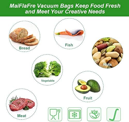 200 Pint 6X10 Vacuum Sealer Bags with Commercial Grade, BPA Free, Heavy Duty.Vacuum Sealer Freezer Bags Compatible with Any Types Vacuum Sealer
