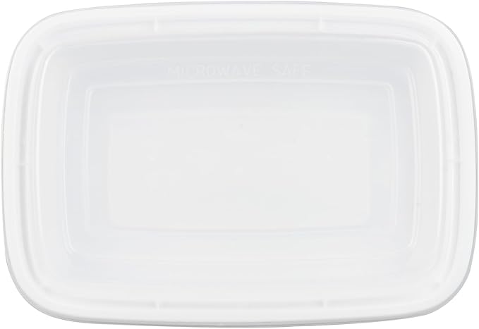 Restaurantware Asporto 24 Ounce Take Out Containers, 50 Food Containers With Lids - Microwavable, Disposable, White Plastic To Go Food Containers, No BPA, For Take Out And Delivery