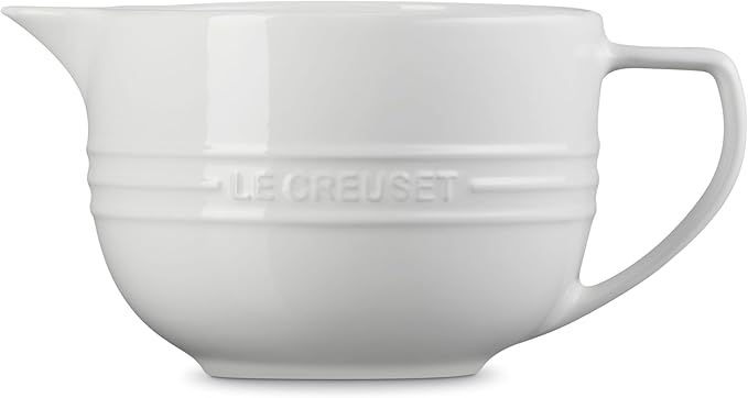 Le Creuset Stoneware Signature Batter Bowl, 3.25qt., White