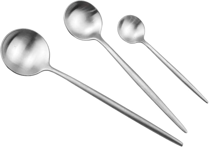 JASHII Luxury Flatware, Silverware Sets, 24-pieces Elegant Cute 18/10 Stainless Steel Silverware Set for Eating Home Kitchen Hotel Restaurant, Service Sets for 4 People, Dishwasher Safe