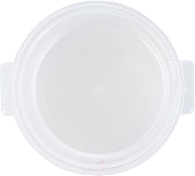 Restaurantware-Met Lux 2 Quart Food Storage Container, 1 Translucent Storage Container - Lids Sold Separately, Red Volume Markers, Dishwashable Container, Side Handles, For Storing Foods