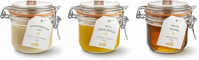 Le Parfait Super Terrine Jar | 4oz (Pack of 4) 125ml French Glass Jar, Airtight Rubber Seal & Glass Lid | Glass Jars for Kitchen Organization and Storage Containers for Essentials