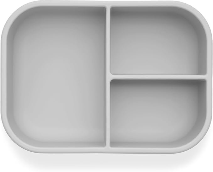 Ali+Oli Silicone Bento Box (Construction) Lunch Box for Kids, Toddlers, Preschoolers & Adults | BPA-Free and Spill-Proof | Ideal for School, and On-the-Go Meals| Perfect for Lunch, Snacks, and Meals