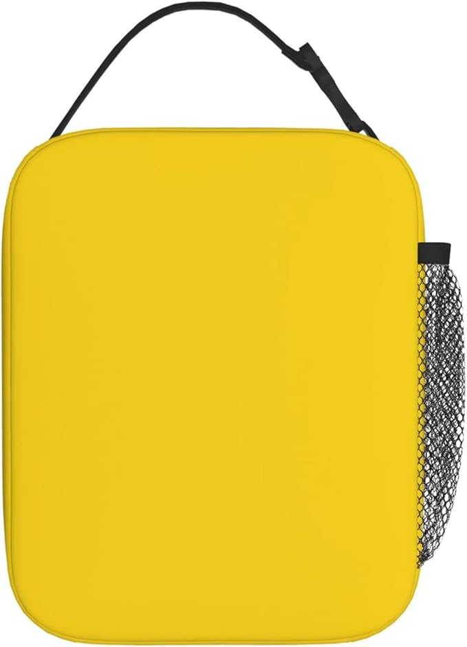 Yellow Lunch Bag for Kids Girls Boys Women Washable Thremal Picnic Meal Box for School Office Insulated Cooler Reusable Portable