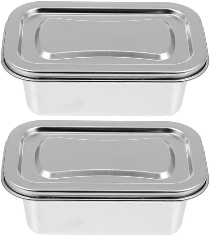 2Pcs Ice Cream Storage Containers for Freezer Refrigerator Storage Organizer with Lid Fridge Organizer Bins for Ice Cream and Treats and Stackable