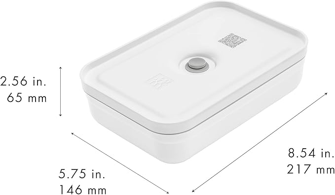 ZWILLING Fresh & Save Flat Lunch Box Large, Airtight Food Storage Container, Meal Prep Container, BPA-Free, Grey