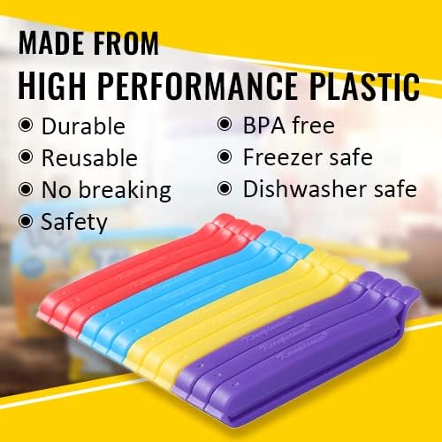 Keenpioneer Bag Sealing Clips for Food and Snack Storage, Decorating/Icing Bag Sealing Clips, 4inch, 12-Piece, 4-Color
